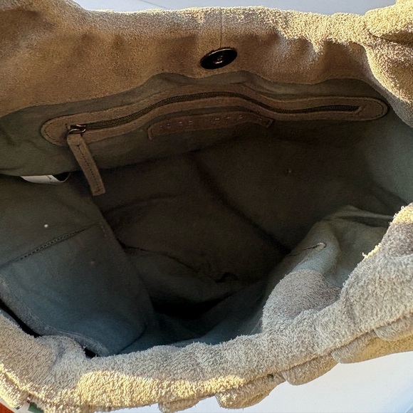 NWT Free People Skadi Suede Scrunch Tote - Picture 9 of 11